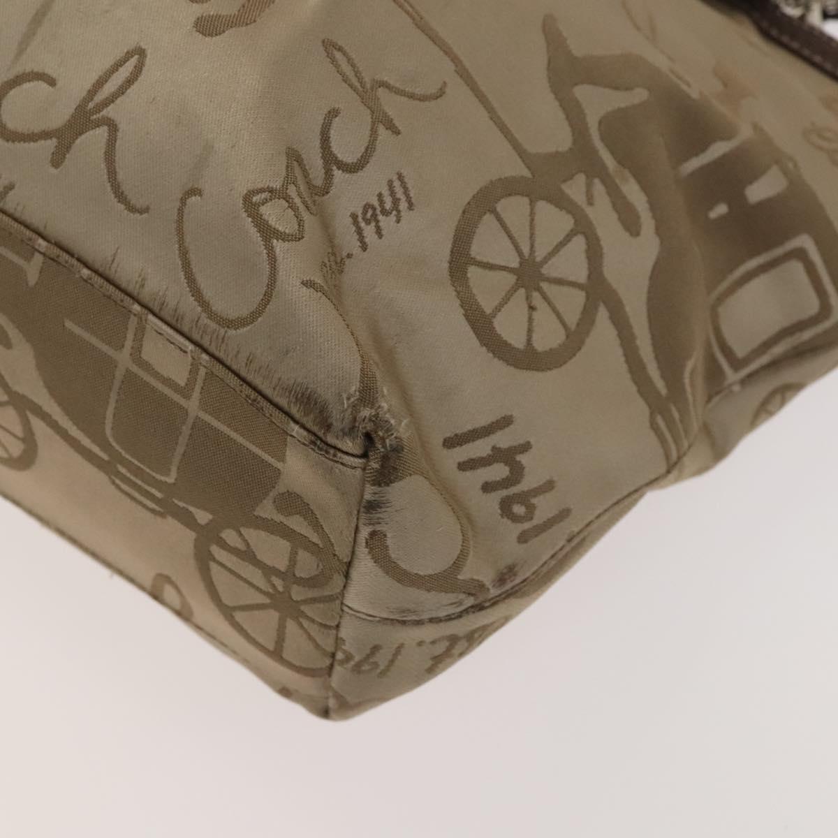 Coach Shoulder Bag Nylon Canvas 3Set Black Beige Orange Auth bs25684