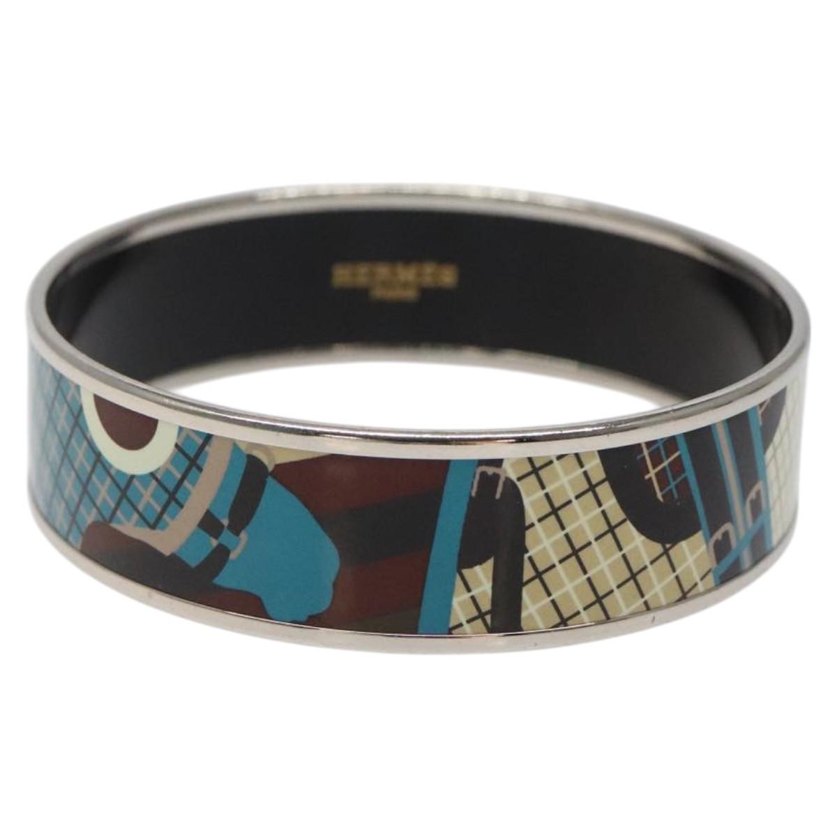 HERMES Emile Bangle metal Blue Auth bs25703