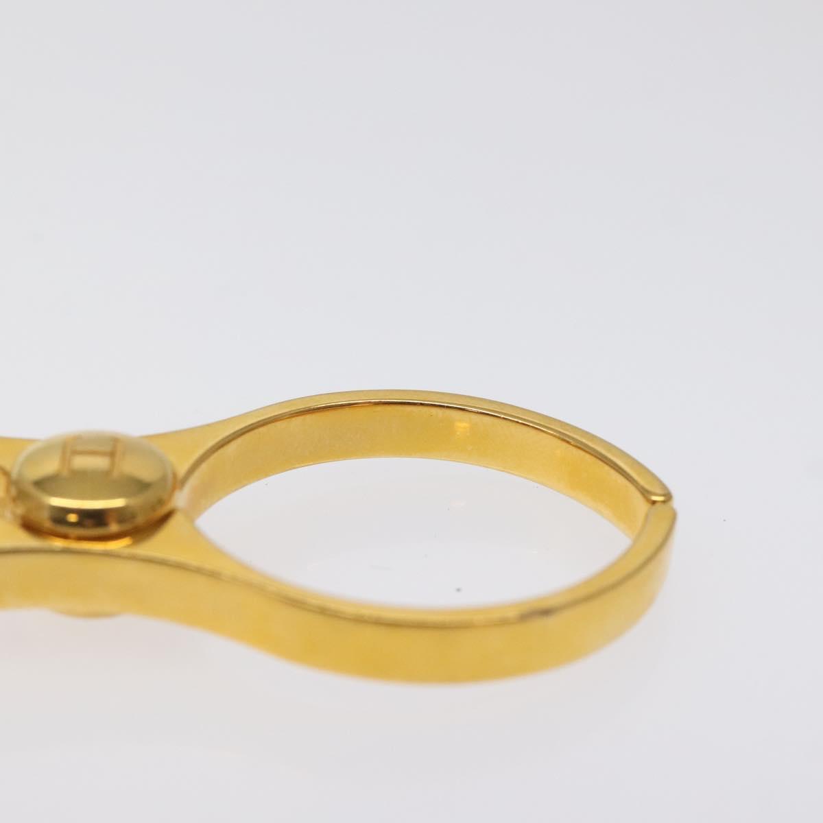 HERMES Glove Holder metal Gold Auth bs25704