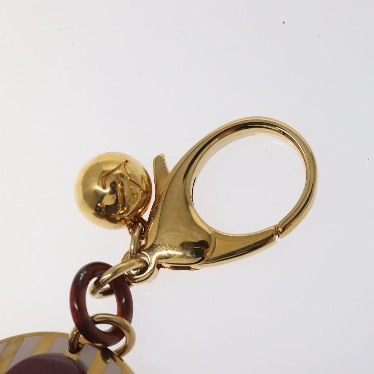 LOUIS VUITTON Monogram Rayure Bijoux Sac Key Holder Gold M66464 LV Auth bs25708