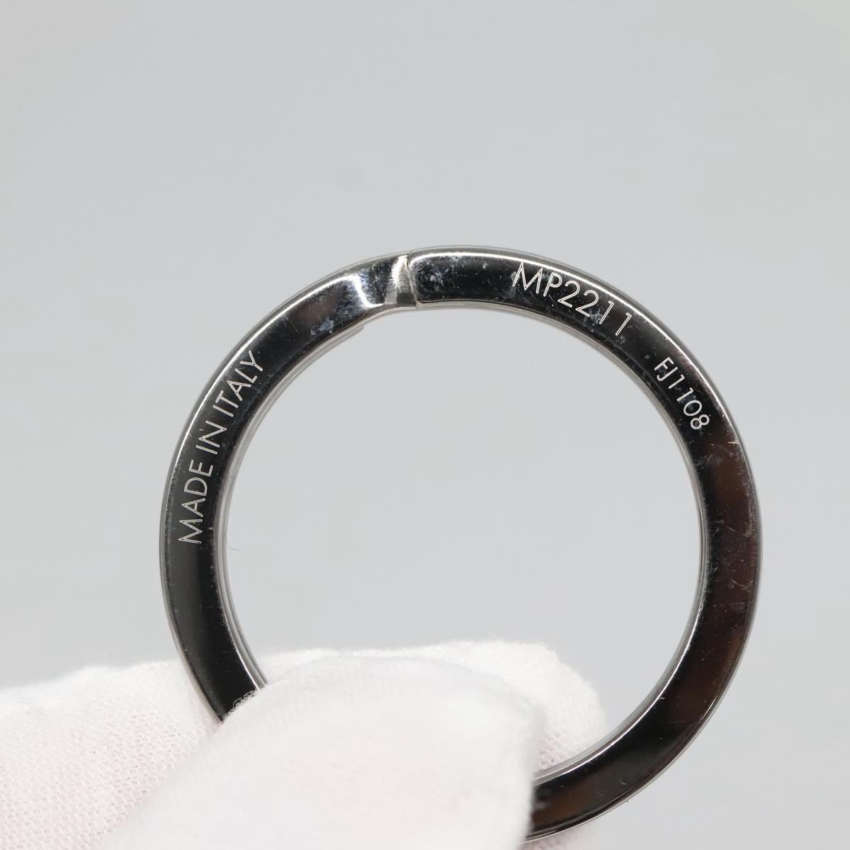 LOUIS VUITTON Porte Cles Tab Key Ring Leather Black MP2211 LV Auth bs25709