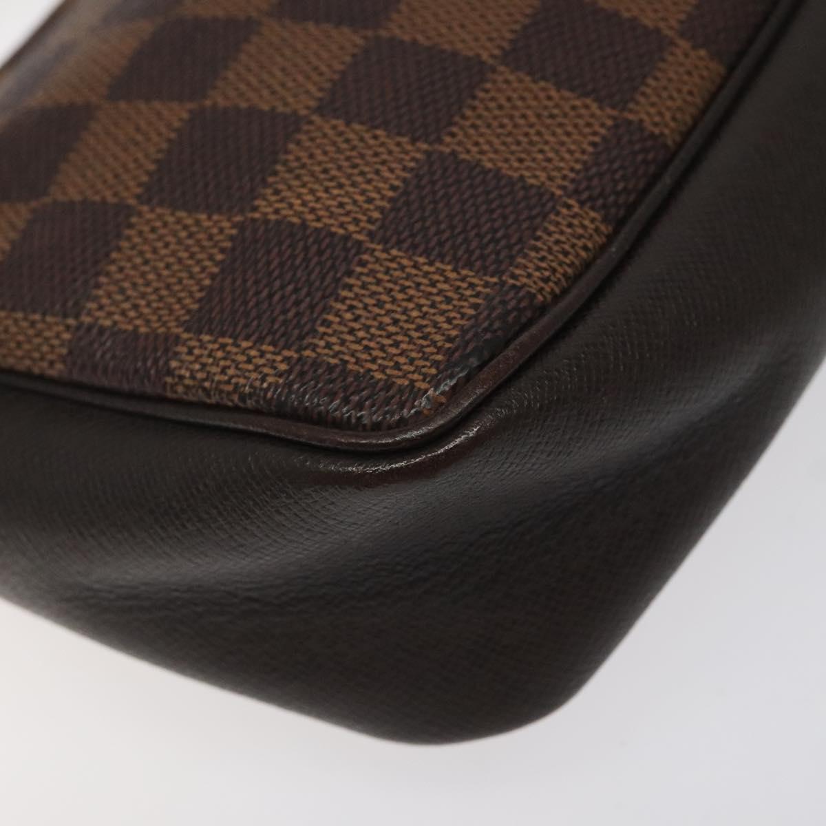 LOUIS VUITTON Damier Ebene Trousse Makeup Pouch N51982 LV Auth bs25736