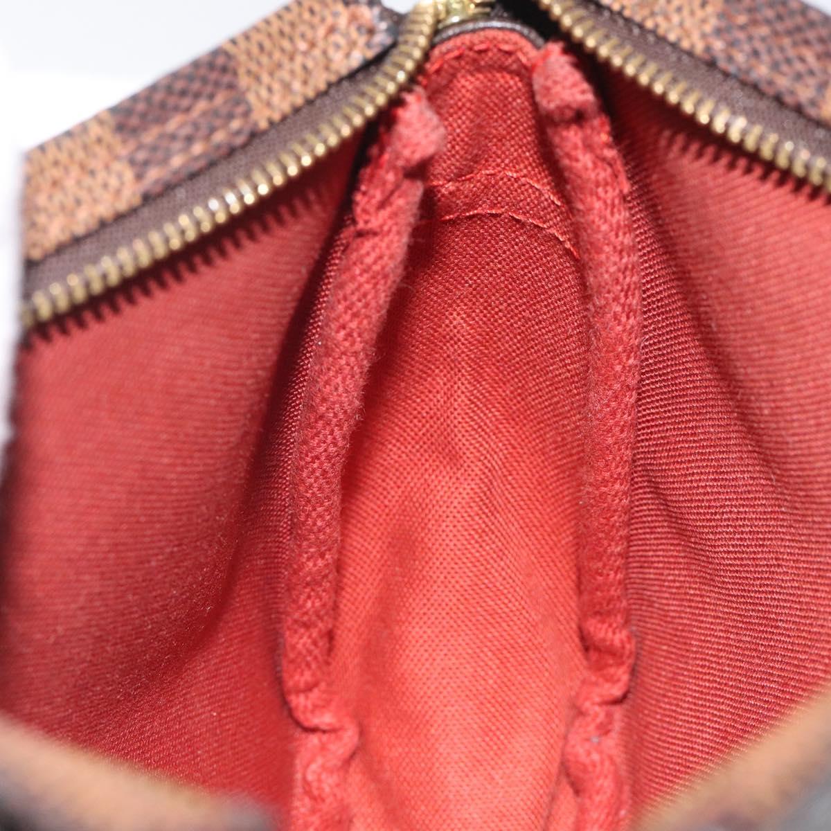 LOUIS VUITTON Damier Ebene Trousse Makeup Pouch N51982 LV Auth bs25736