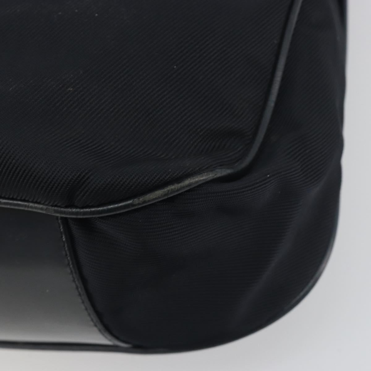 GUCCI Bamboo Hand Bag Canvas 2way Navy Silver 001 1577 Auth bs25743