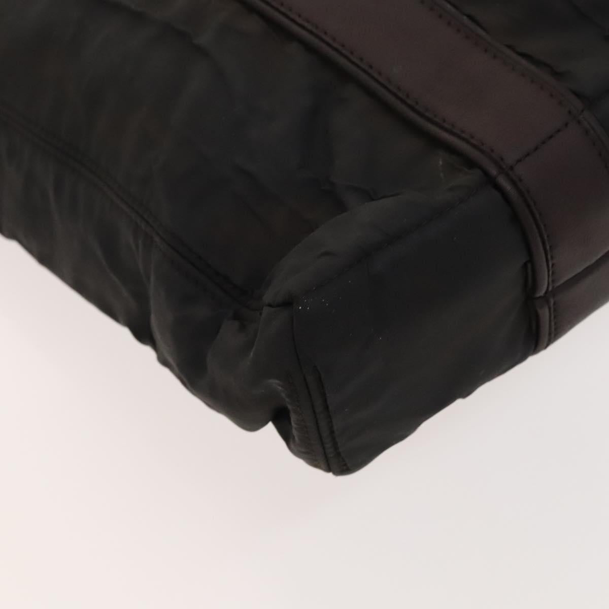 HERMES Acapulco Cabas MM Tote Bag Nylon Brown Auth bs25764