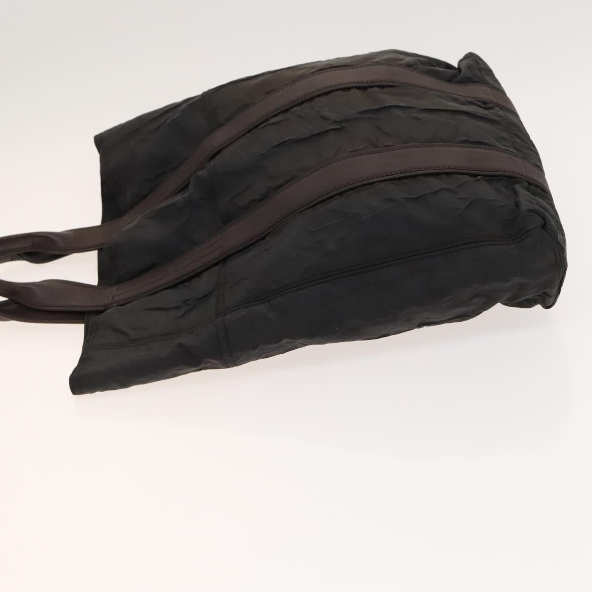 HERMES Acapulco Cabas MM Tote Bag Nylon Brown Auth bs25764