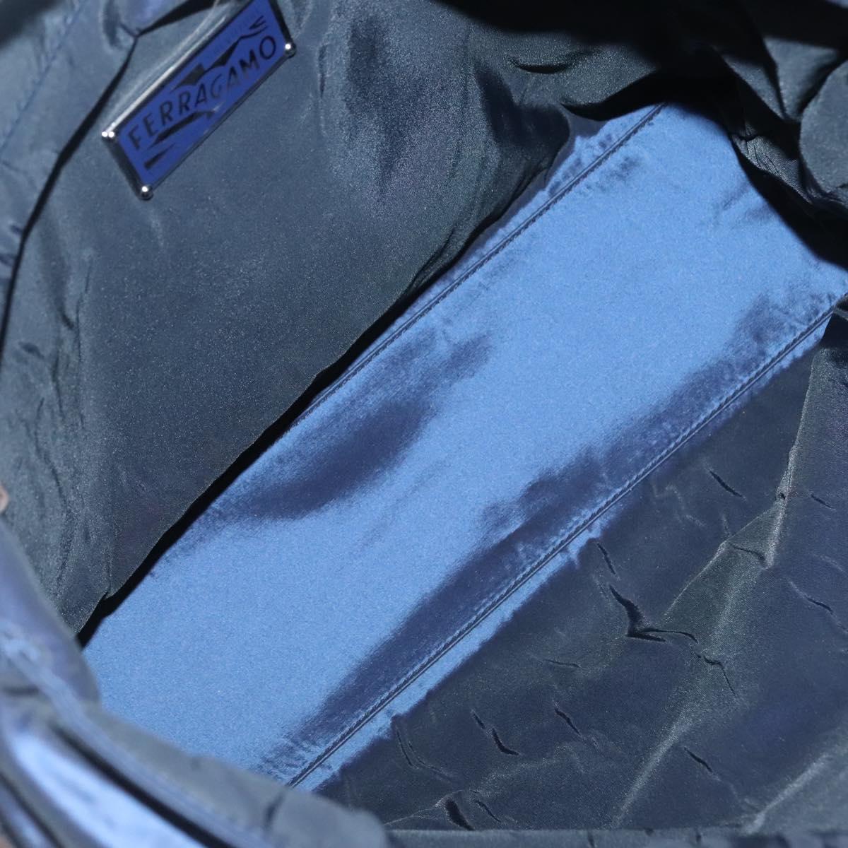 Salvatore Ferragamo Tote Bag Suede Brown Silver Auth bs25783