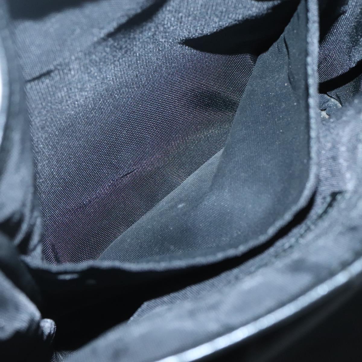 BURBERRY Shoulder Bag Nylon Black Silver Auth bs25785