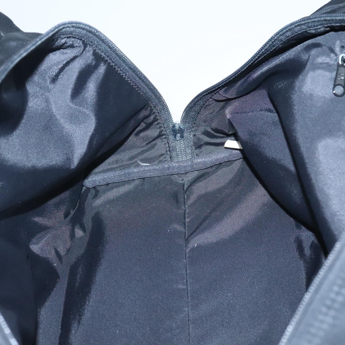 BURBERRY Hand Bag Nylon Black Silver Auth bs25789