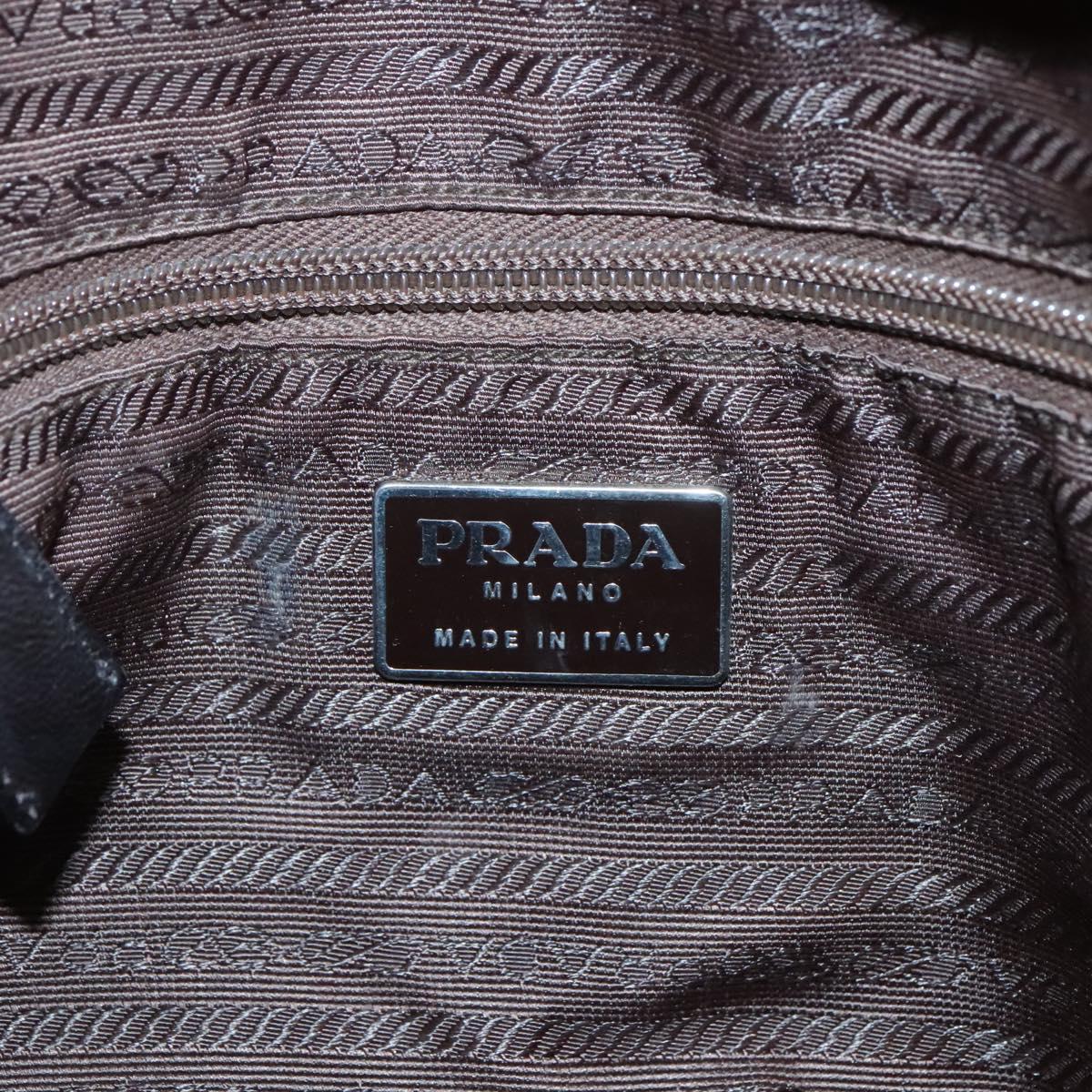 PRADA Shoulder Bag Nylon Green Silver Auth bs25797
