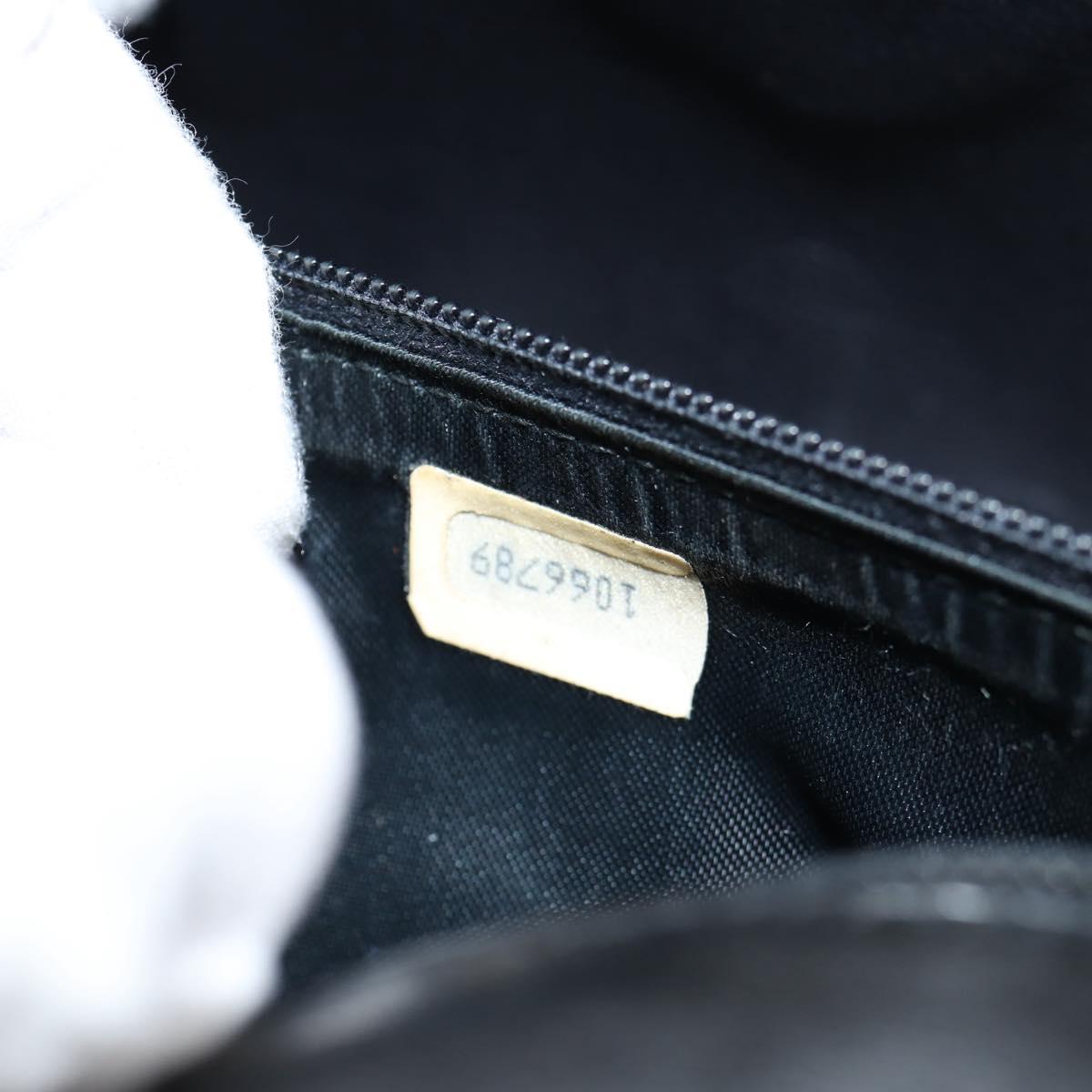 CHANEL Matelasse Chain Shoulder Bag Lamb Skin Black Gold CC Auth bs25799