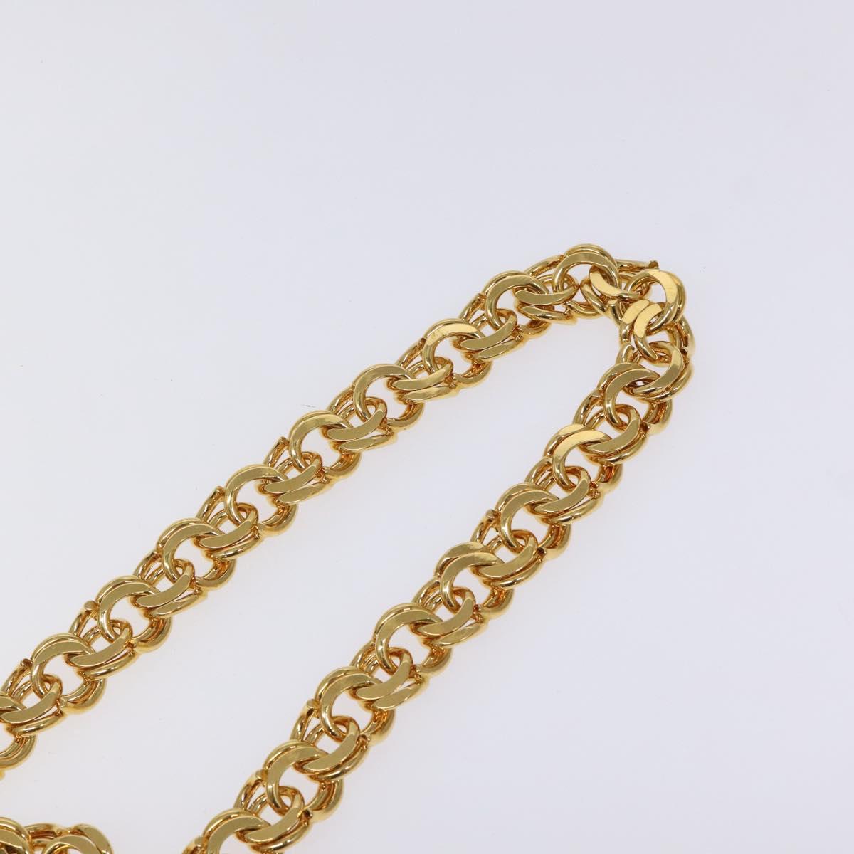 CHANEL Chain Belt Metal 37.4"" Gold CC Auth bs25805