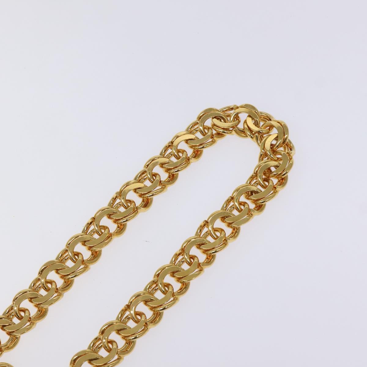 CHANEL Chain Belt Metal 37.4"" Gold CC Auth bs25805