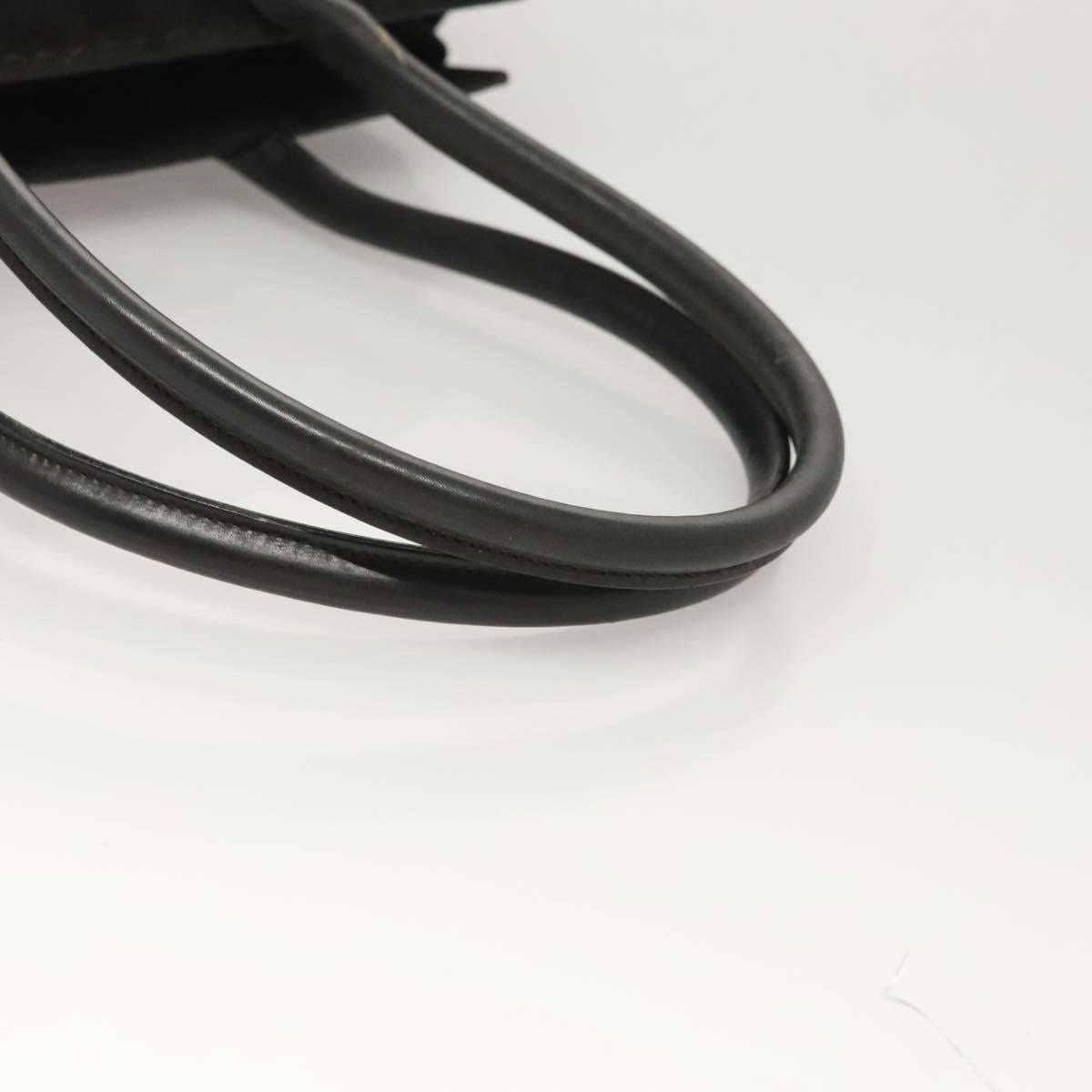 Salvatore Ferragamo Gancini Shoulder Bag Suede Black Silver Auth bs25826