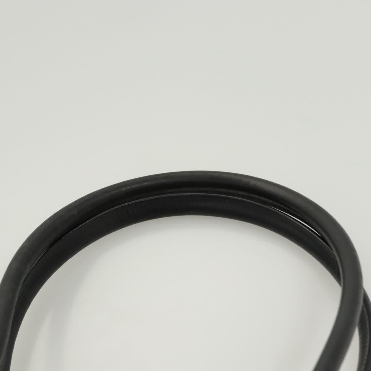 Salvatore Ferragamo Gancini Shoulder Bag Suede Black Silver Auth bs25826