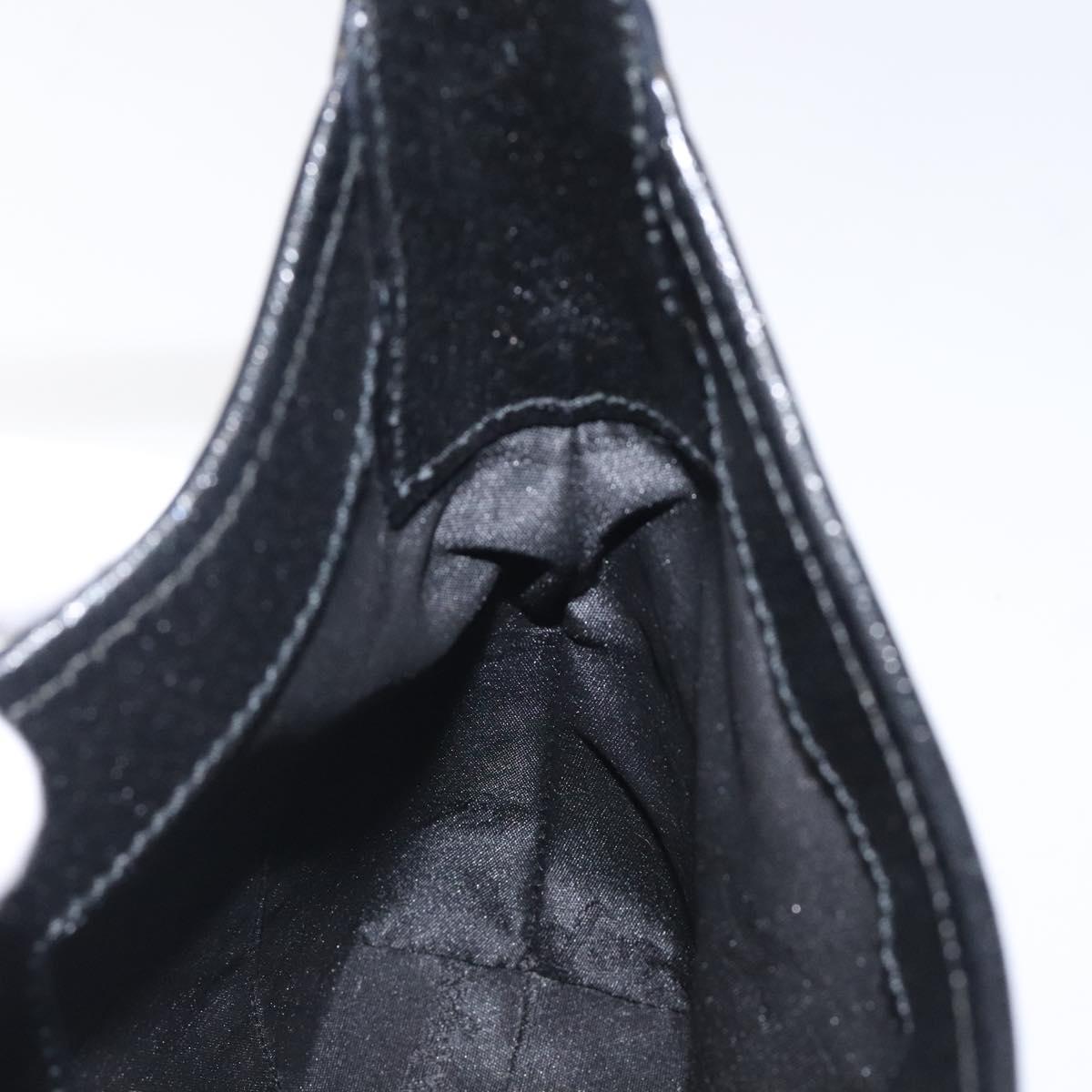 Salvatore Ferragamo Shoulder Bag Canvas Navy Silver Auth bs25827