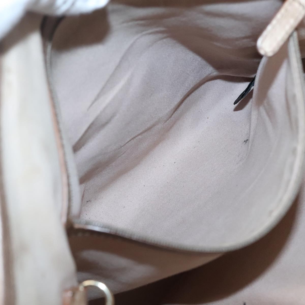 BVLGARI Shoulder Bag Leather Gold Auth bs25837