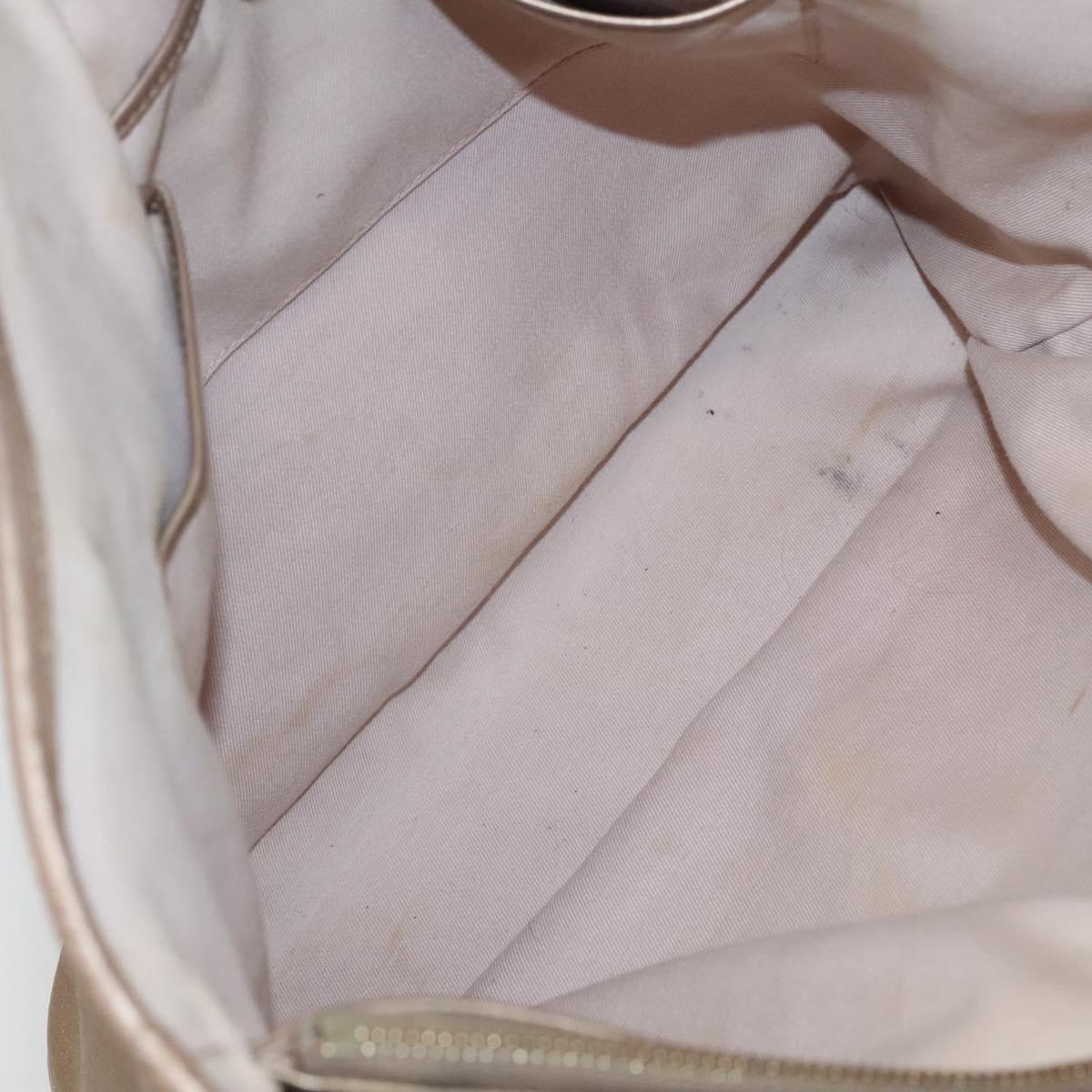 BVLGARI Shoulder Bag Leather Gold Auth bs25837