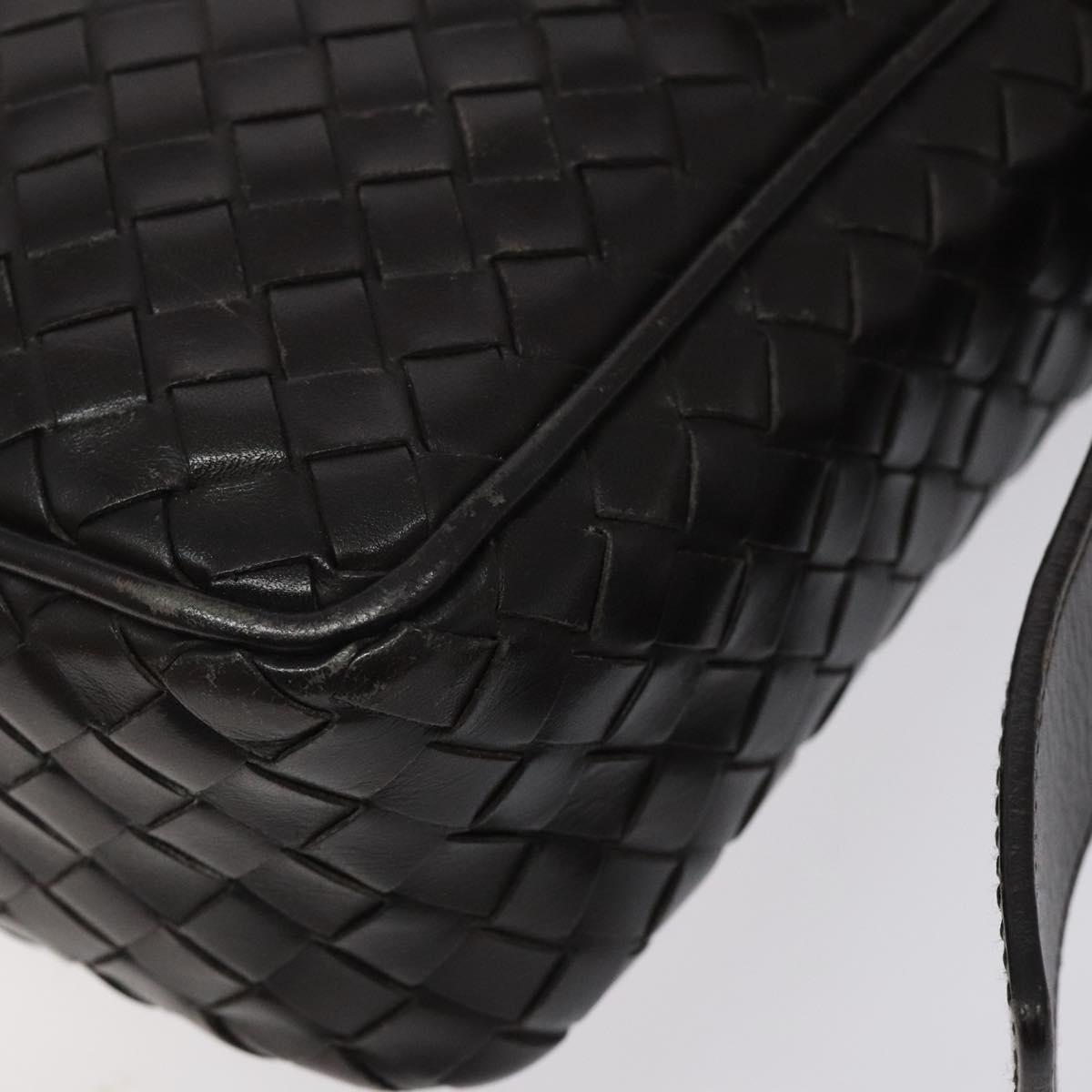 BOTTEGA VENETA INTRECCIATO Shoulder Bag Leather Brown 163313 Auth bs25850