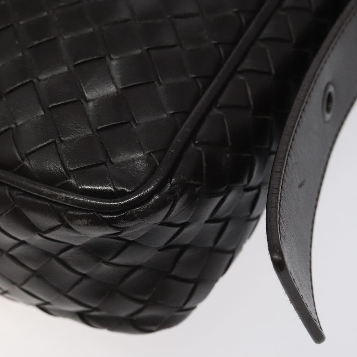 BOTTEGA VENETA INTRECCIATO Shoulder Bag Leather Brown 163313 Auth bs25850
