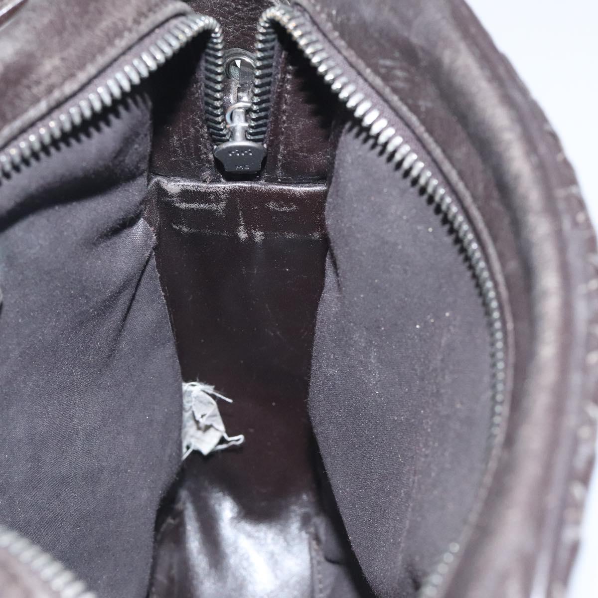 BOTTEGA VENETA INTRECCIATO Shoulder Bag Leather Brown 163313 Auth bs25850