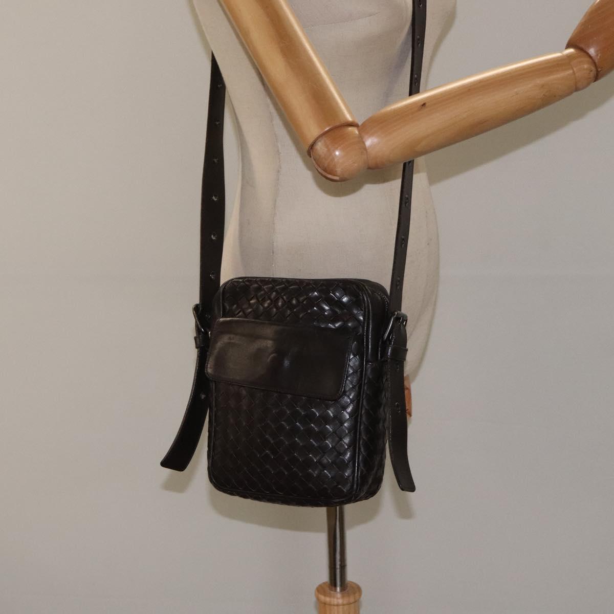 BOTTEGA VENETA INTRECCIATO Shoulder Bag Leather Brown 163313 Auth bs25850