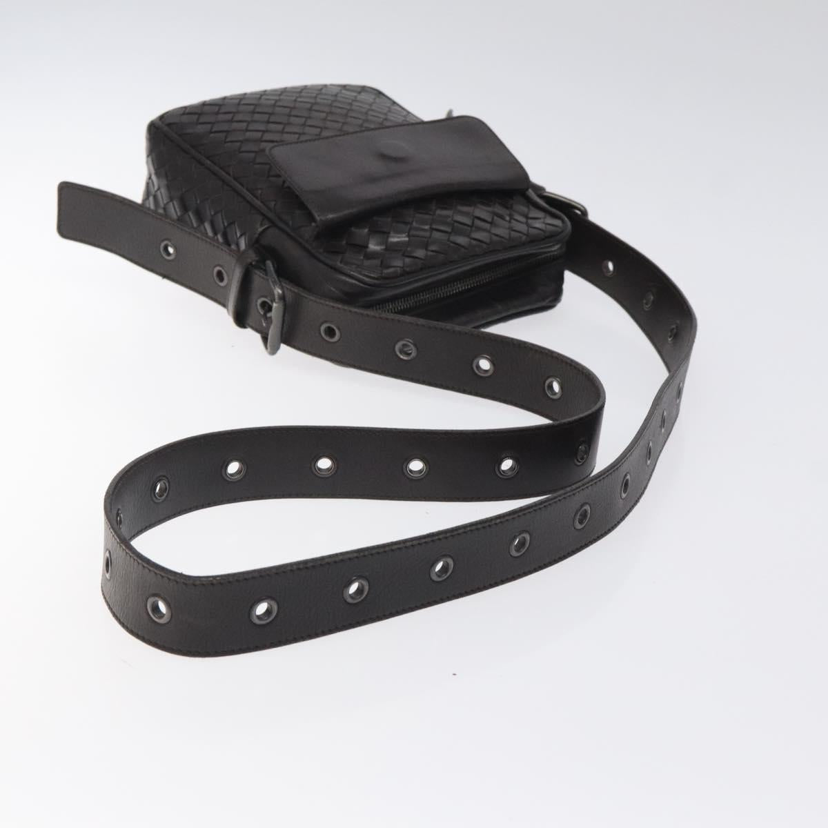 BOTTEGA VENETA INTRECCIATO Shoulder Bag Leather Brown 163313 Auth bs25850