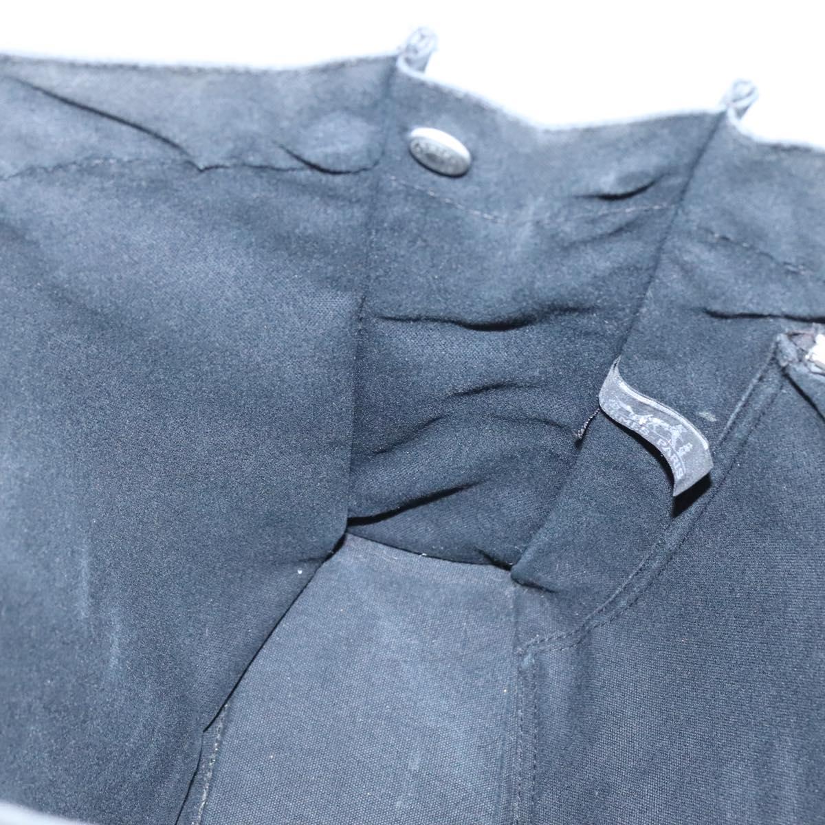 HERMES Fourre Tout MM Hand Bag Canvas Black Auth bs25852