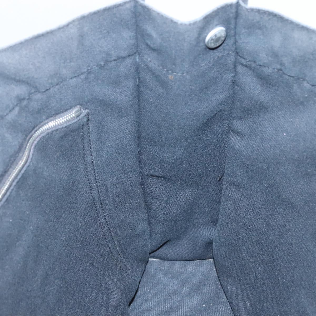 HERMES Fourre Tout MM Hand Bag Canvas Black Auth bs25852