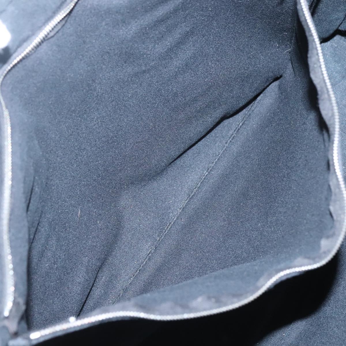 HERMES Fourre Tout MM Hand Bag Canvas Black Auth bs25852