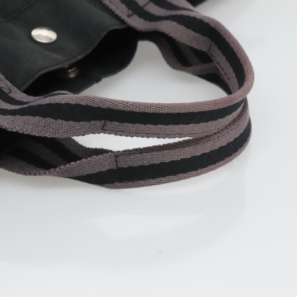 HERMES Fourre Tout MM Hand Bag Canvas Black Auth bs25852