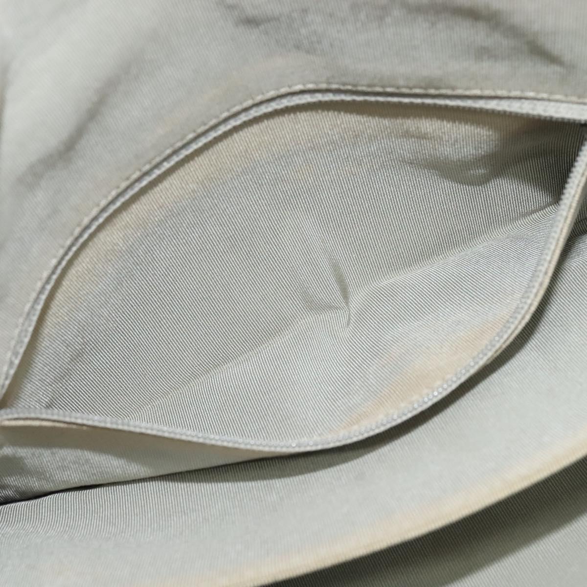 CHANEL Chain Shoulder Bag Nylon Gray CC Auth bs25857