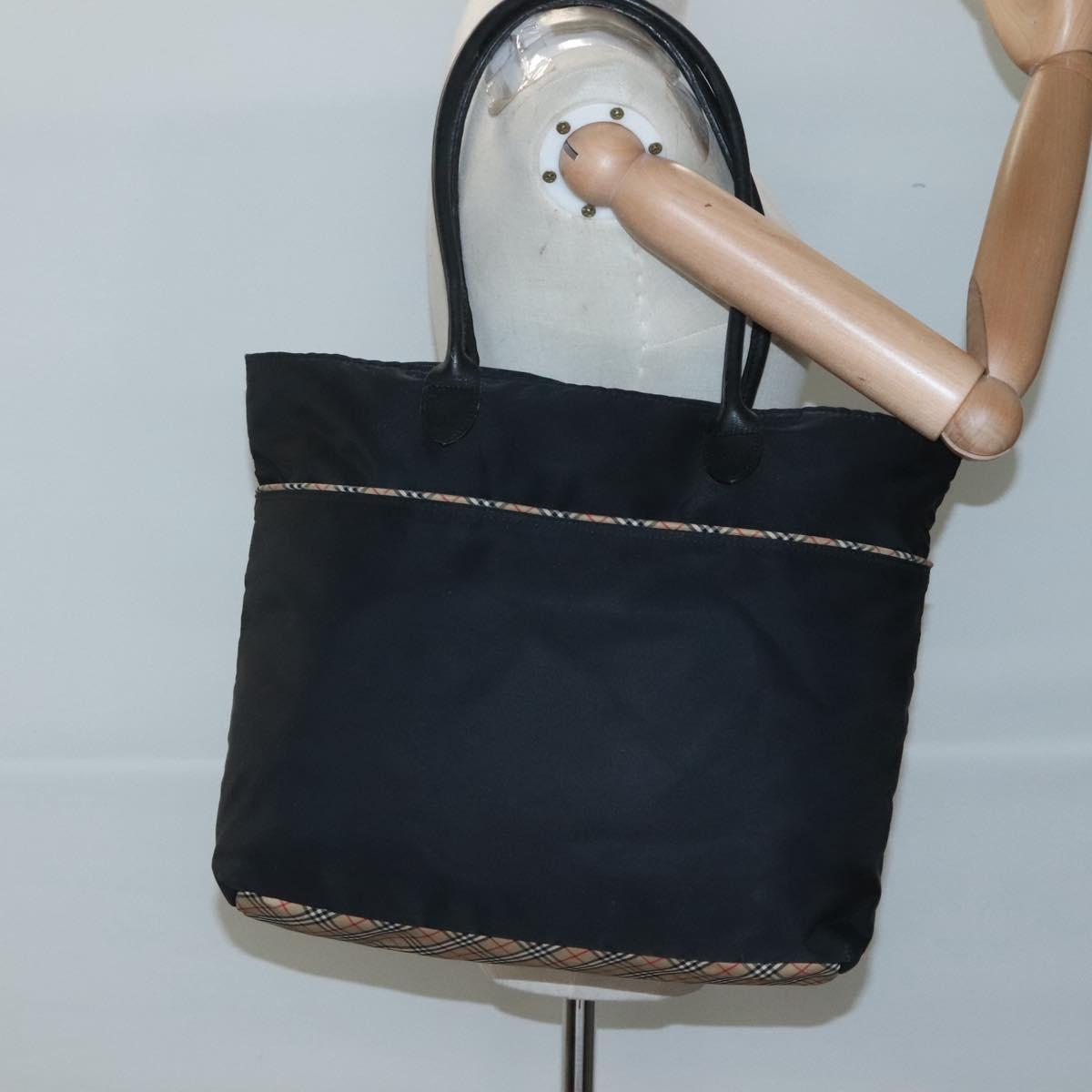 BURBERRY Shoulder Bag Nylon Black Auth bs25865