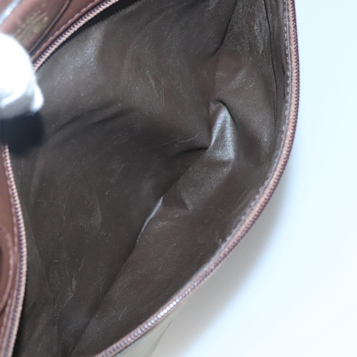 Burberrys Nova Check Shoulder Bag Canvas Beige Gold Auth bs25866