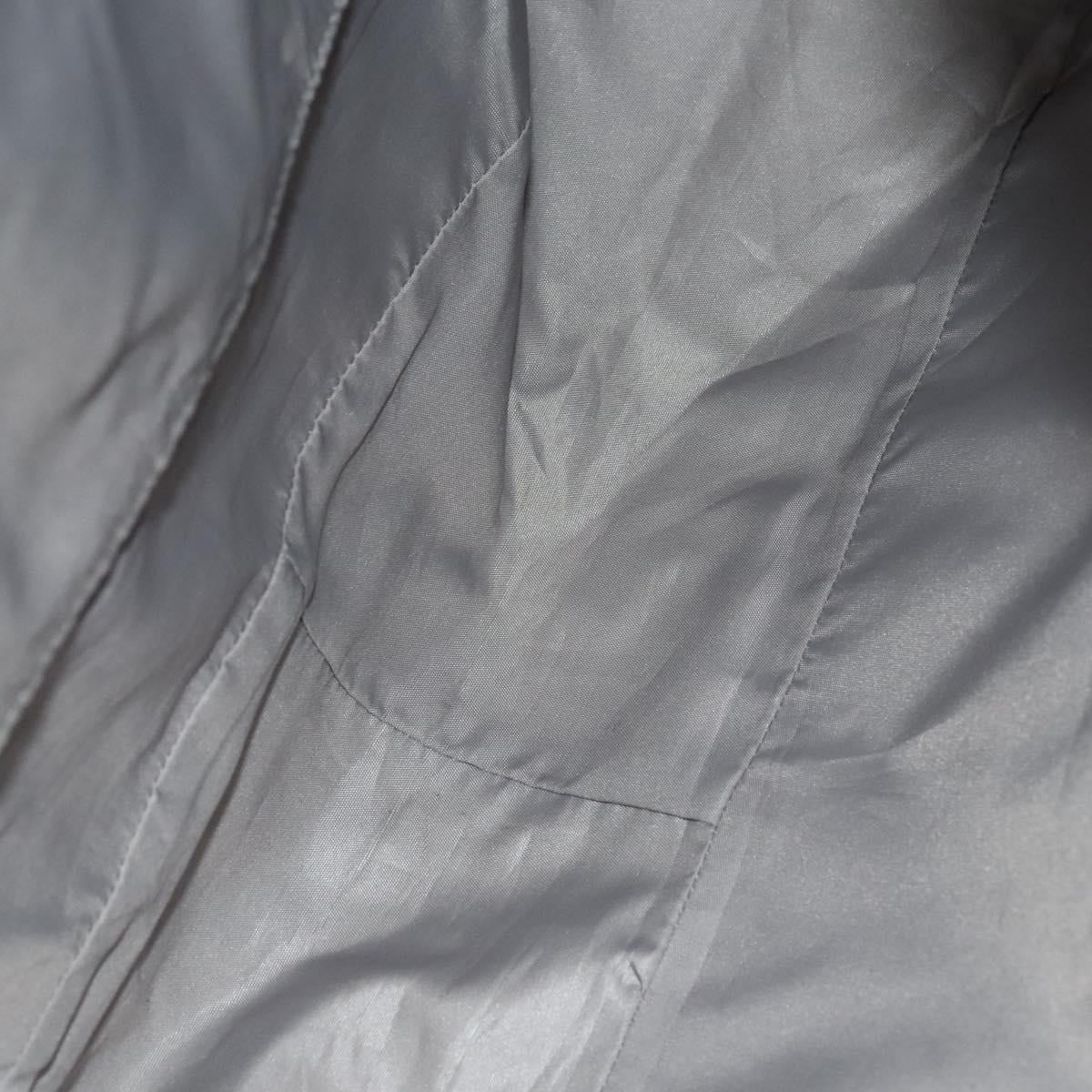 CHANEL Sports Line Tote Bag Nylon Gray Silver CC Auth bs25879