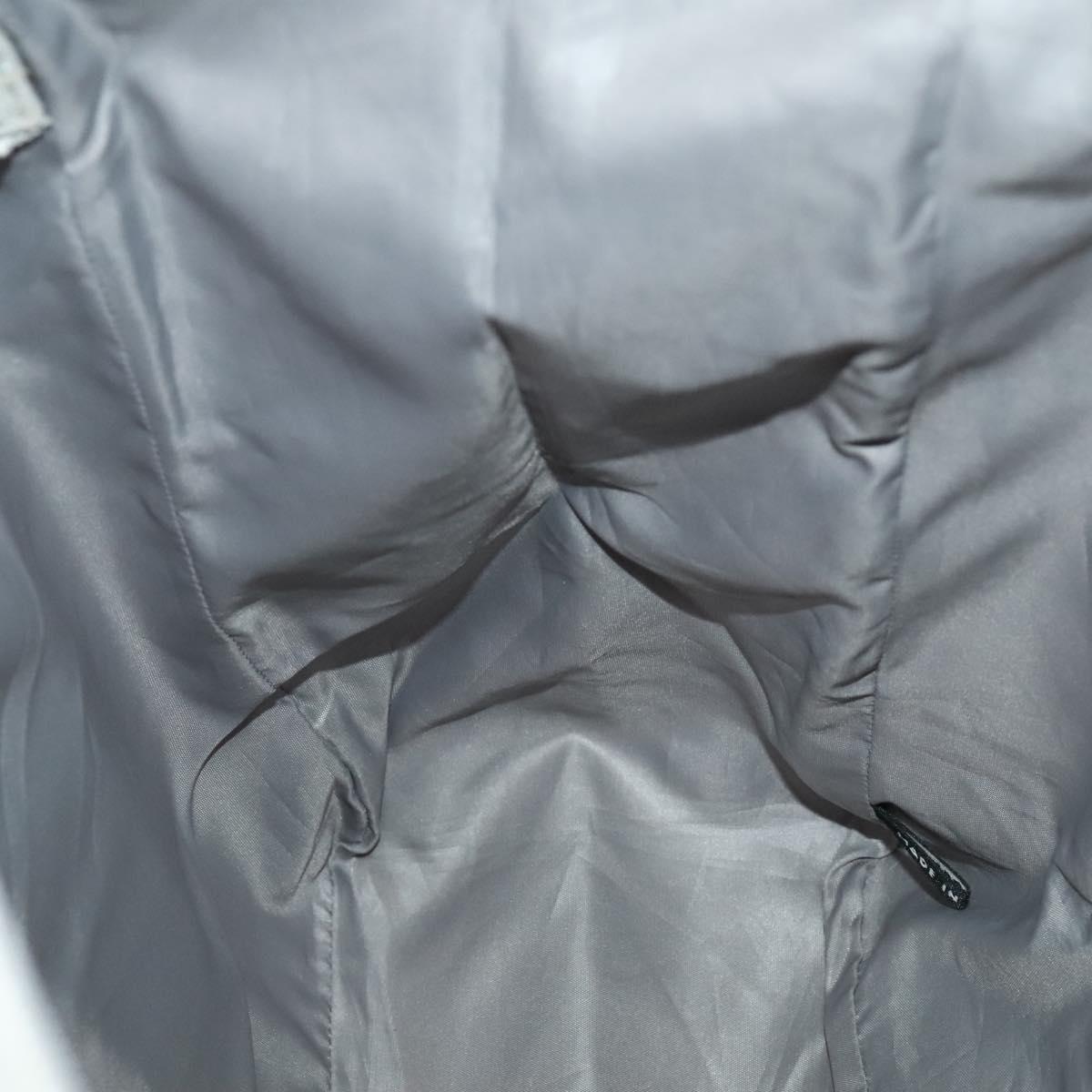 CHANEL Sports Line Tote Bag Nylon Gray Silver CC Auth bs25879