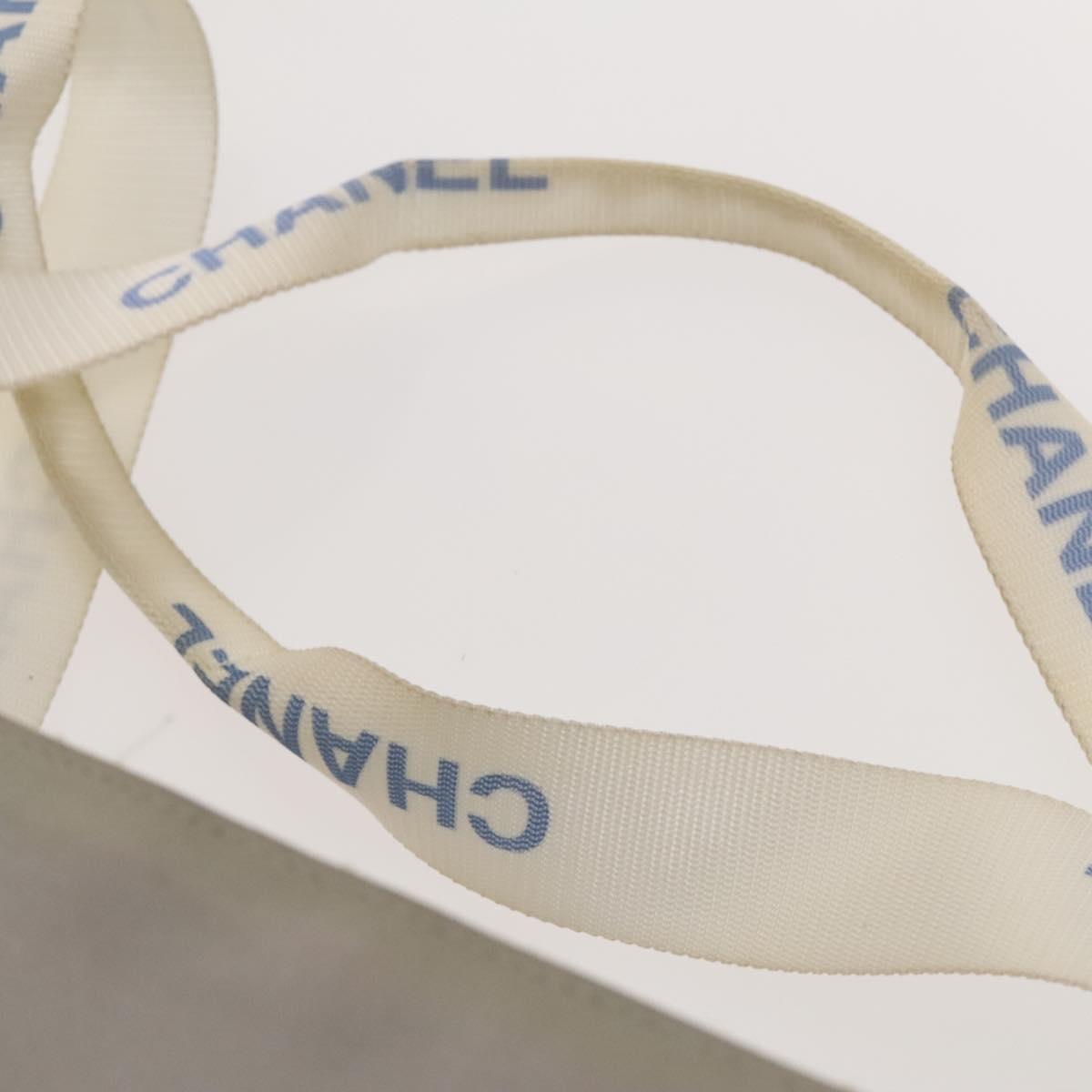 CHANEL Sports Line Tote Bag Nylon Gray Silver CC Auth bs25879