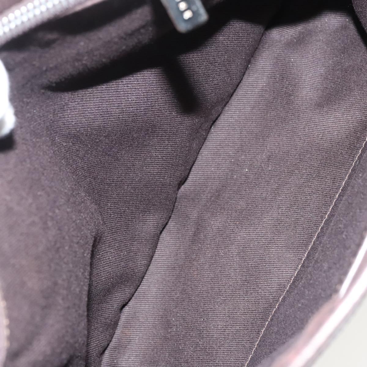 CELINE C Macadam Canvas Hand Bag Beige Gold Auth bs25881