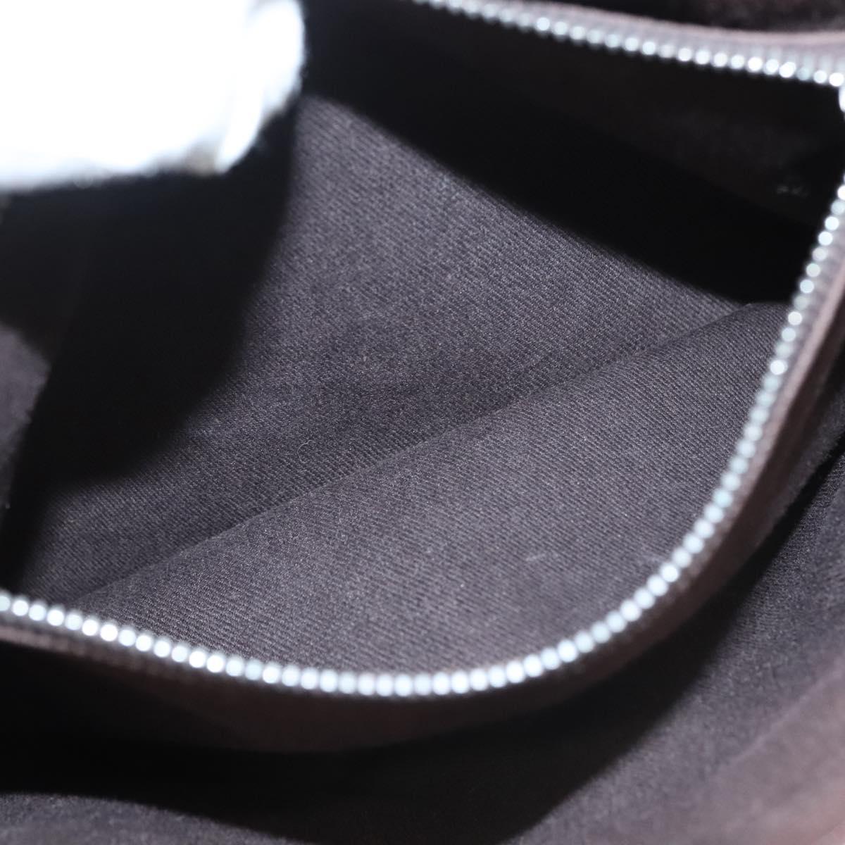 CELINE C Macadam Canvas Hand Bag Beige Gold Auth bs25881