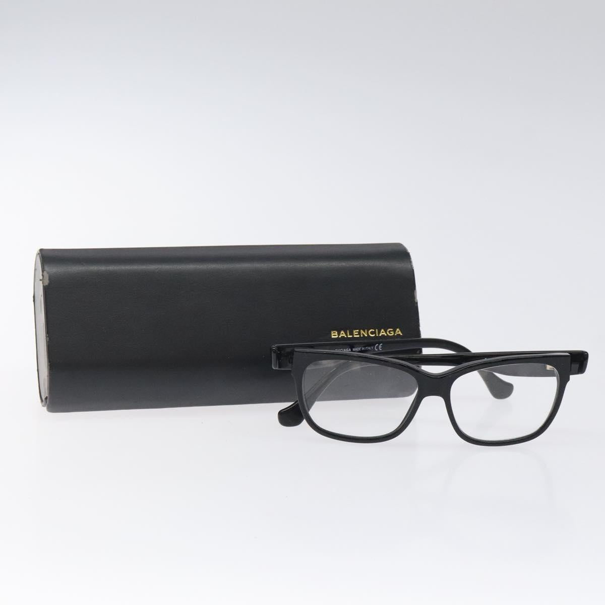 BALENCIAGA Glasses Plastic Black Auth bs25887