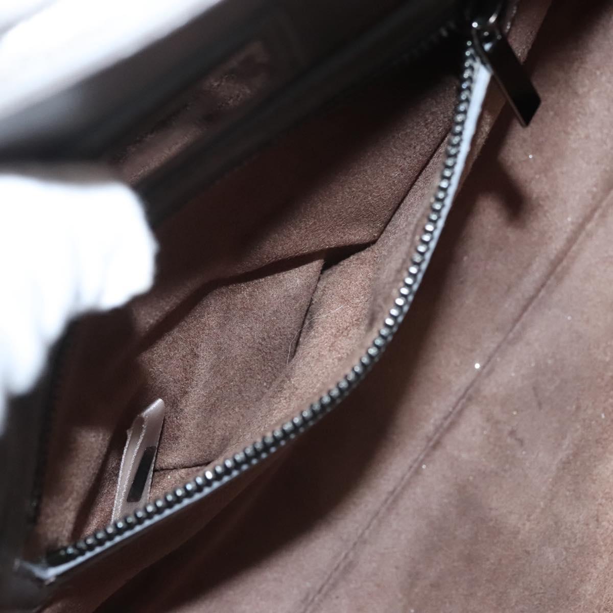 Jimmy Choo Hand Bag Leather 2way Silver Auth bs25894