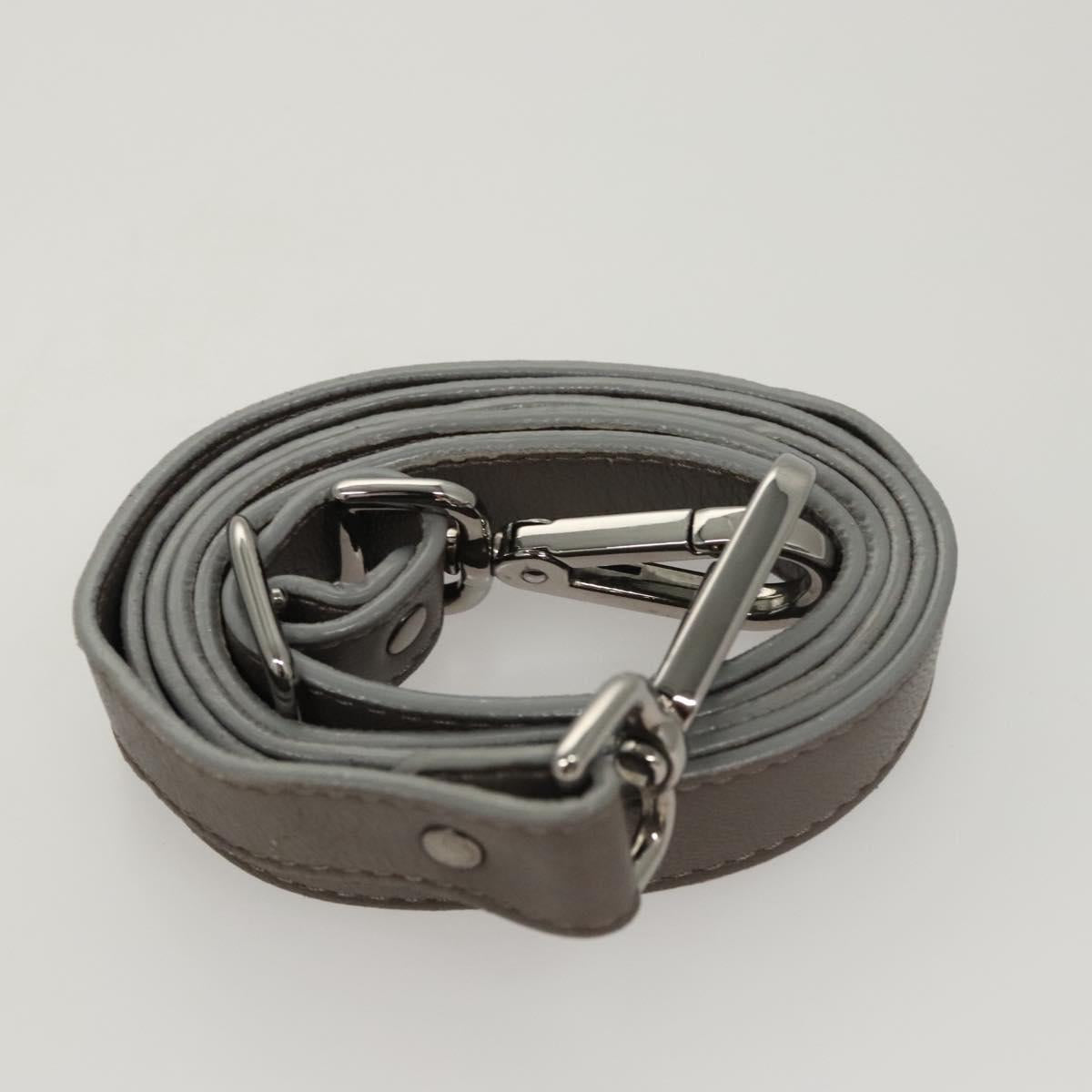 Jimmy Choo Hand Bag Leather 2way Silver Auth bs25894