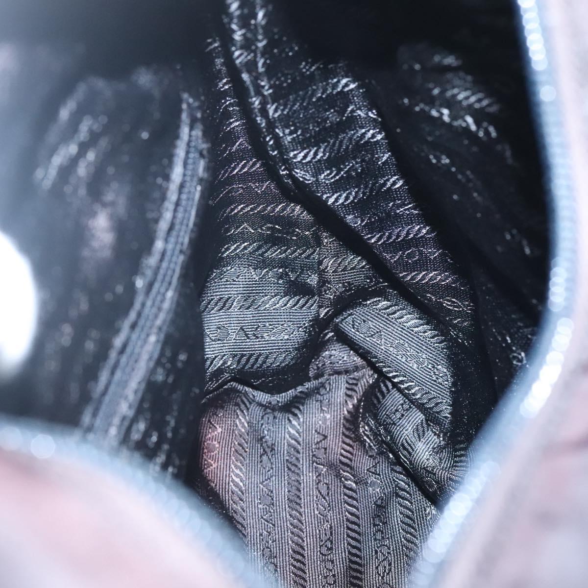 PRADA Shoulder Bag Nylon Black Silver Auth bs25905