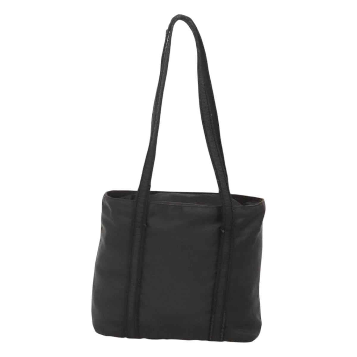 PRADA Shoulder Bag Nylon Black Silver Auth bs25905