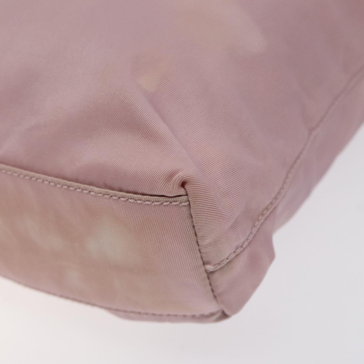 PRADA Shoulder Bag Nylon Pink Silver Auth bs25907