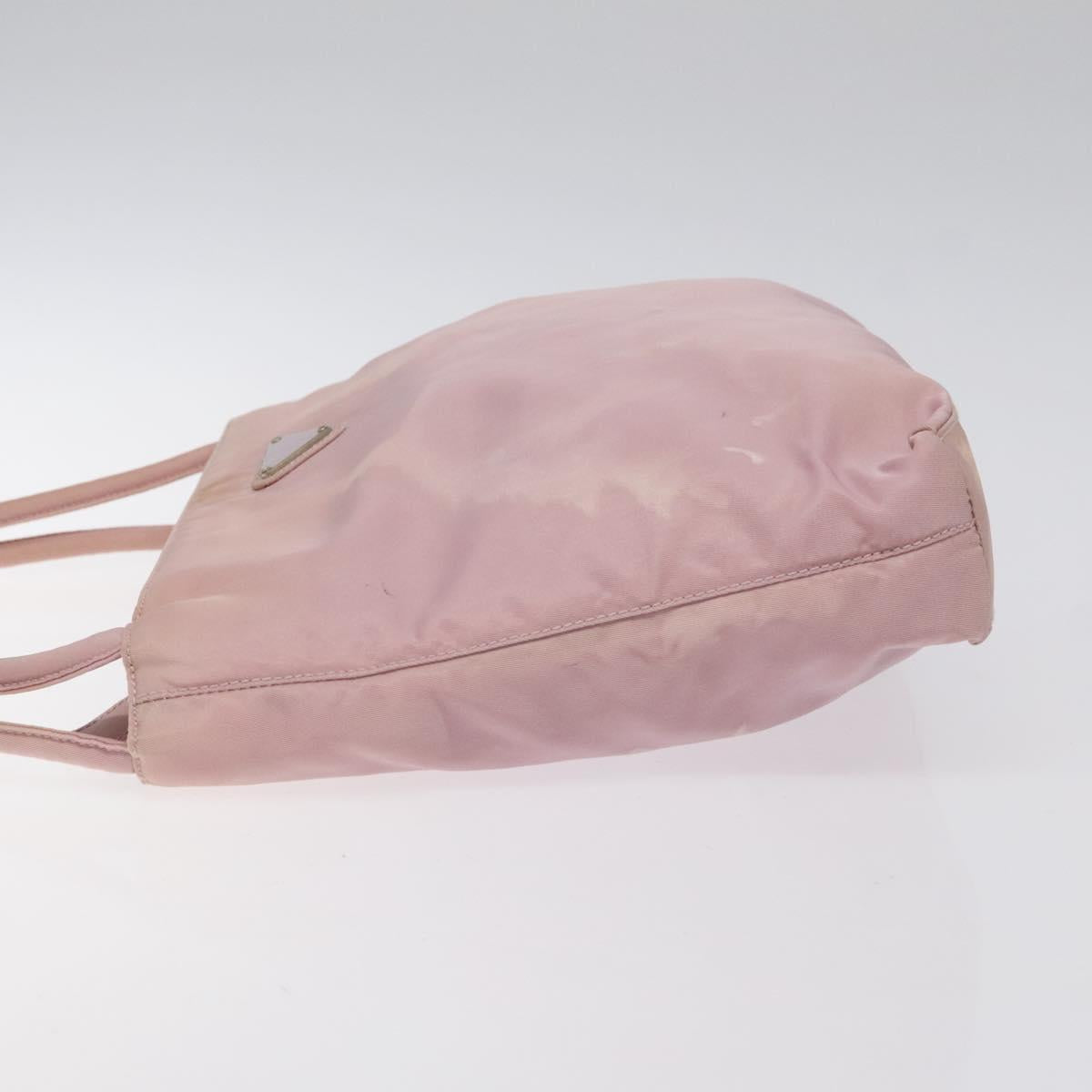 PRADA Shoulder Bag Nylon Pink Silver Auth bs25907