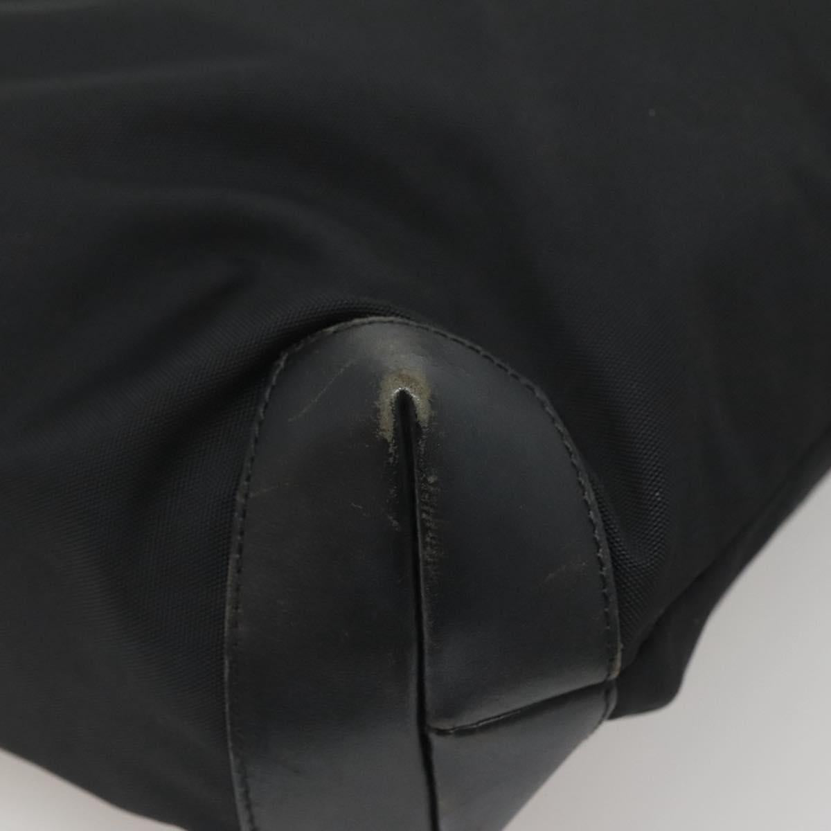 GUCCI Hand Bag Nylon Black Silver 019 0373 Auth bs25919