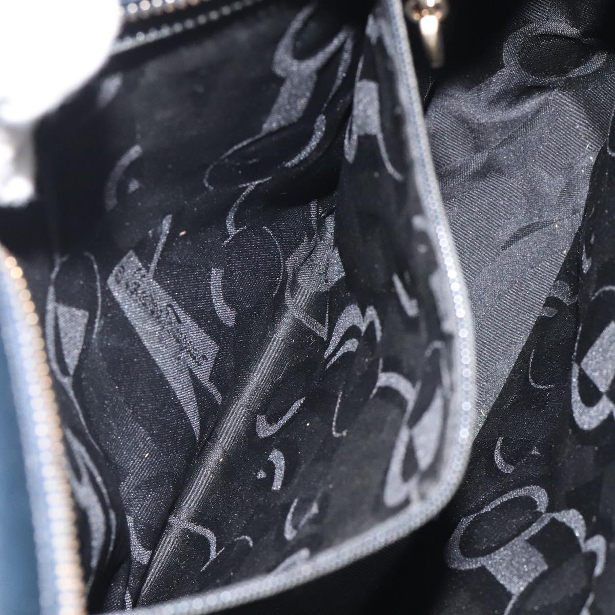 Salvatore Ferragamo Shoulder Bag Leather Black Gold Auth bs25932