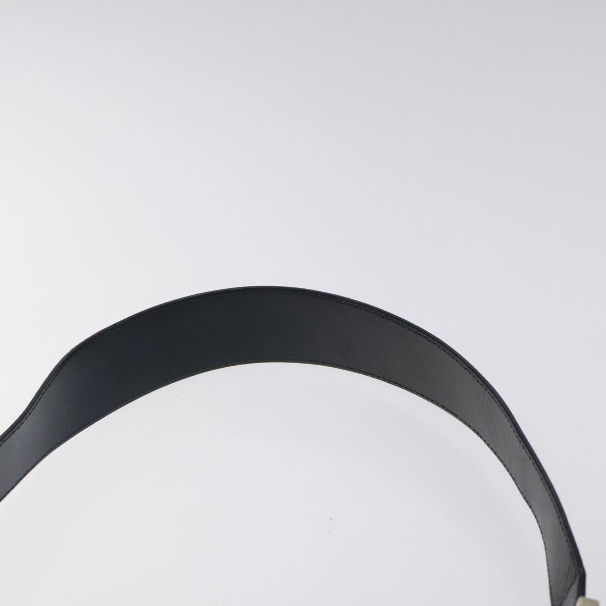 Salvatore Ferragamo Shoulder Bag Leather Black Gold Auth bs25932