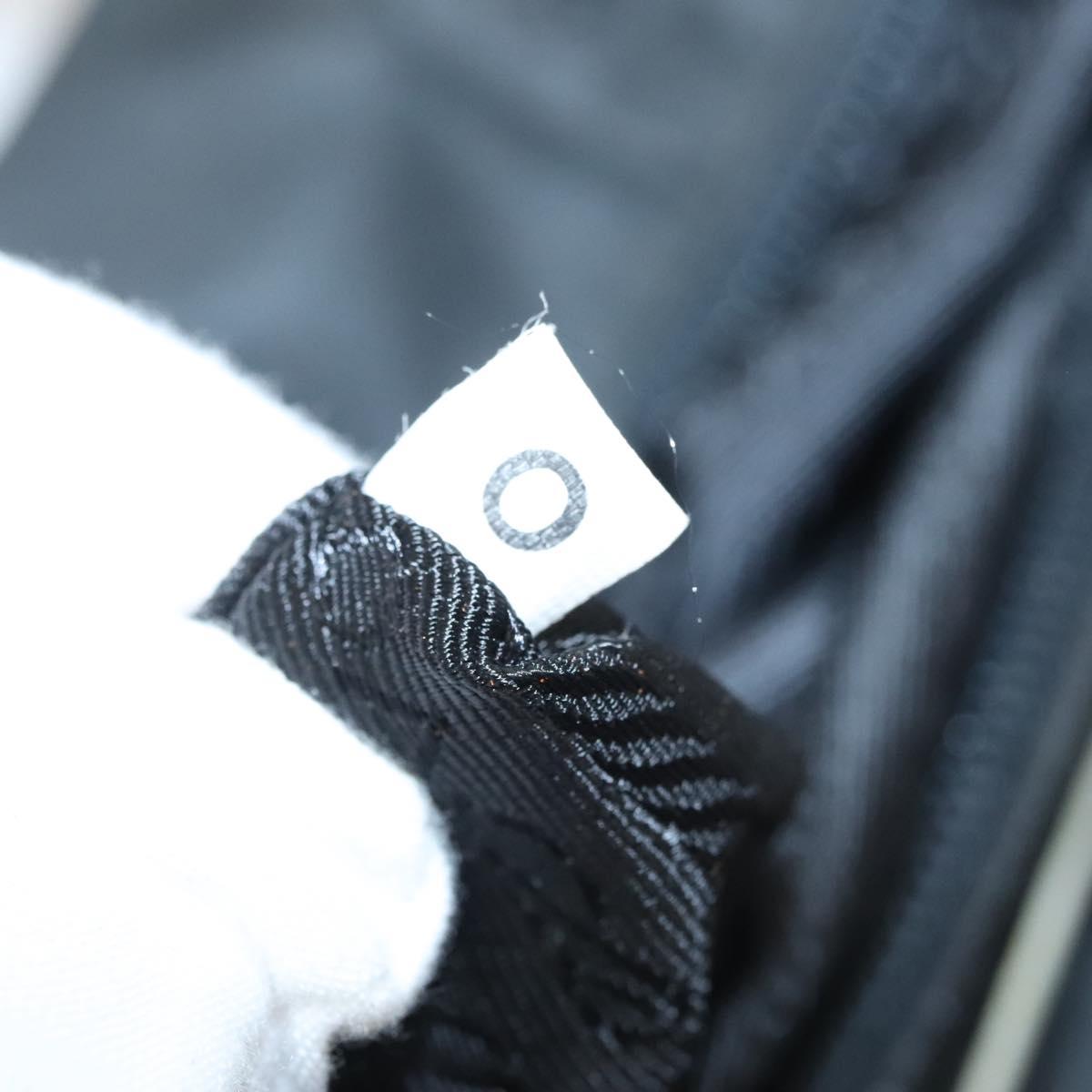 PRADA Hand Bag Nylon Plastic Black Silver Auth bs25954